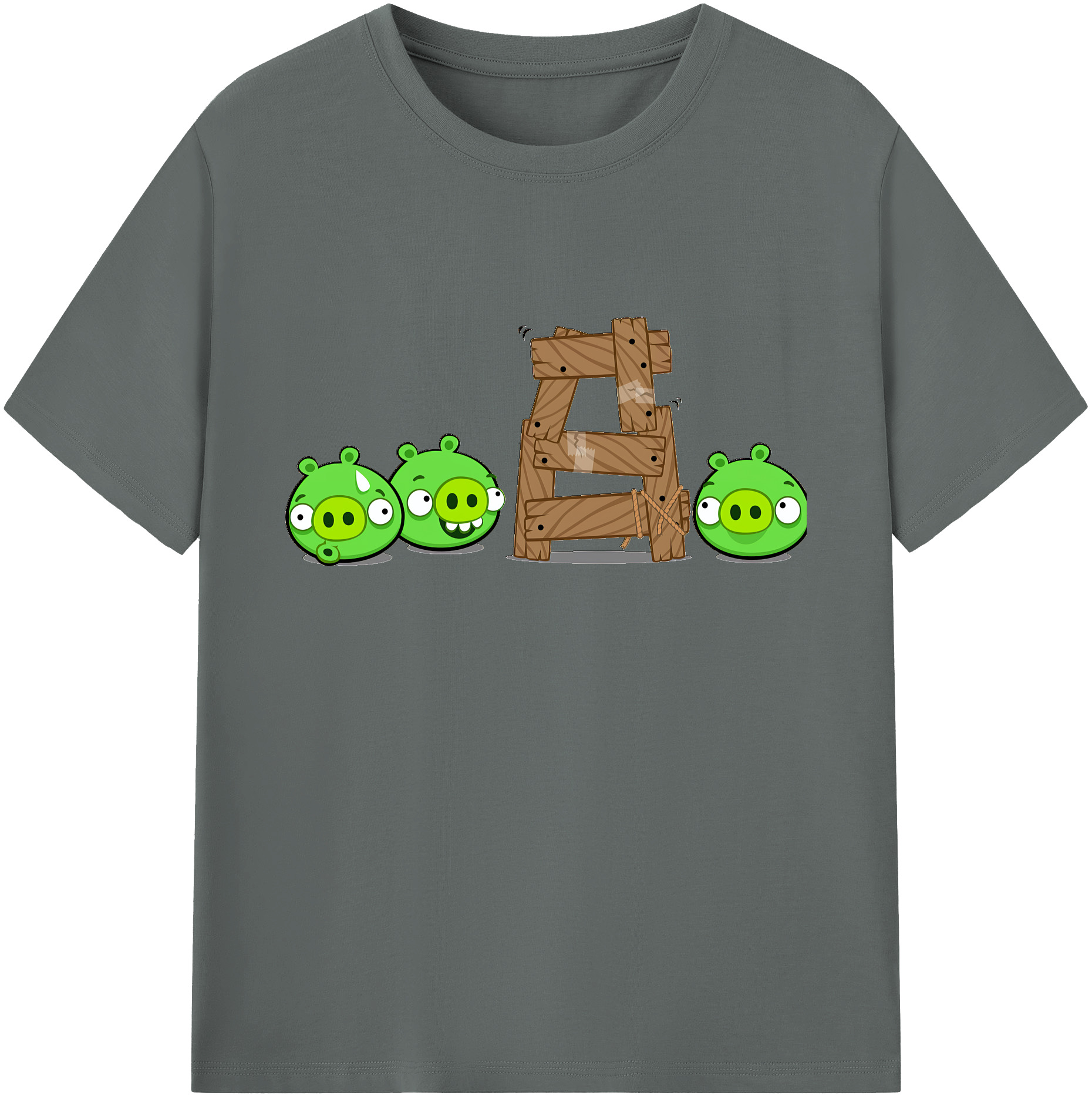 （画像用） Angry Birds アングリーバード 綿100％ メンズ半袖Tシャツ｜肌触りやわらか＆通気性